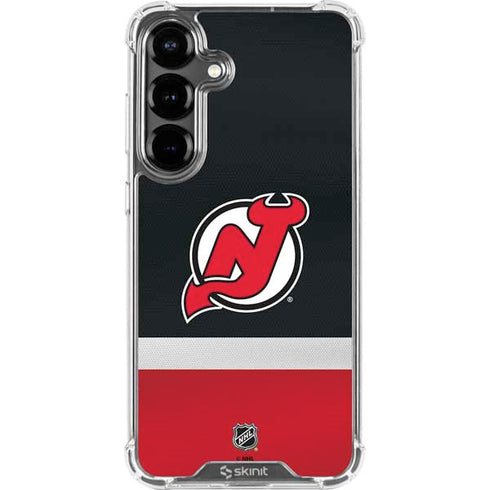 NHL New Jersey Devils Jersey Galaxy S26 Plus Clear Case