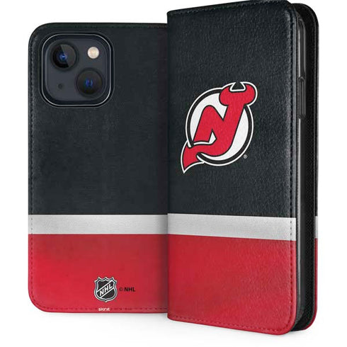 NHL New Jersey Devils Jersey iPhone 15 Folio Case