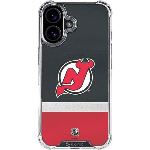 NHL New Jersey Devils Jersey iPhone 16 Clear Case