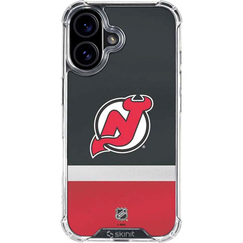 NHL New Jersey Devils Jersey iPhone 16 Plus Clear Case