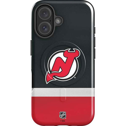 NHL New Jersey Devils Jersey iPhone 16 Plus Magsafe Impact Case