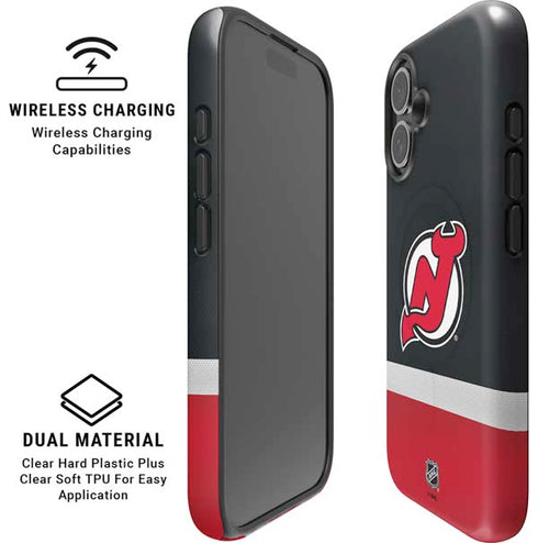 NHL New Jersey Devils Jersey iPhone 16 Plus Magsafe Impact Case
