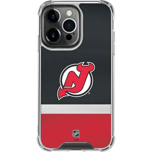 NHL New Jersey Devils Jersey iPhone 16 Pro Max Clear Case