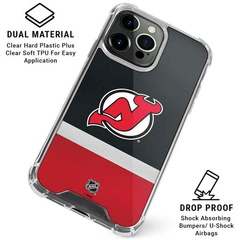 NHL New Jersey Devils Jersey iPhone 16 Pro Max Clear Case