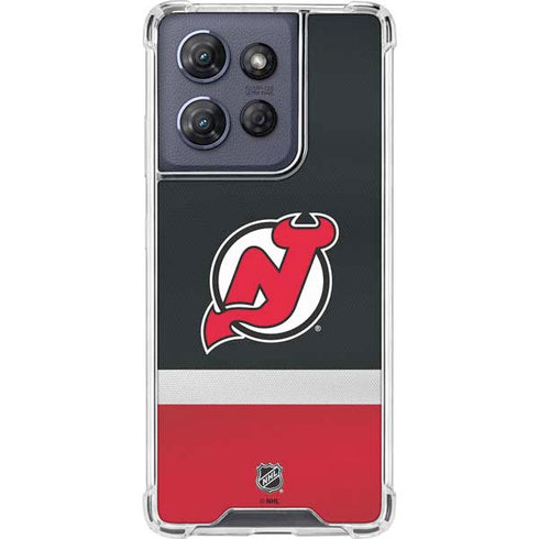 NHL New Jersey Devils Jersey Moto G 5G (2025) Clear Case