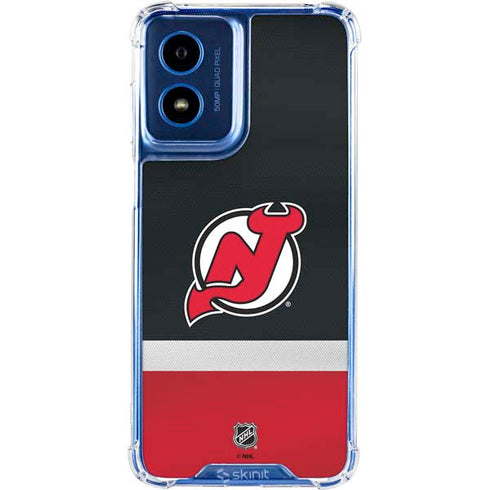 NHL New Jersey Devils Jersey Moto G 5G (2024) Clear Case