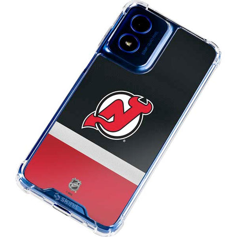 NHL New Jersey Devils Jersey Moto G 5G (2024) Clear Case
