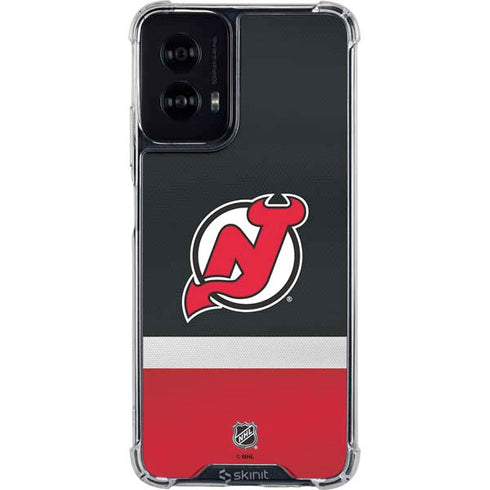 NHL New Jersey Devils Jersey Moto G Power 5G (2024) Clear Case