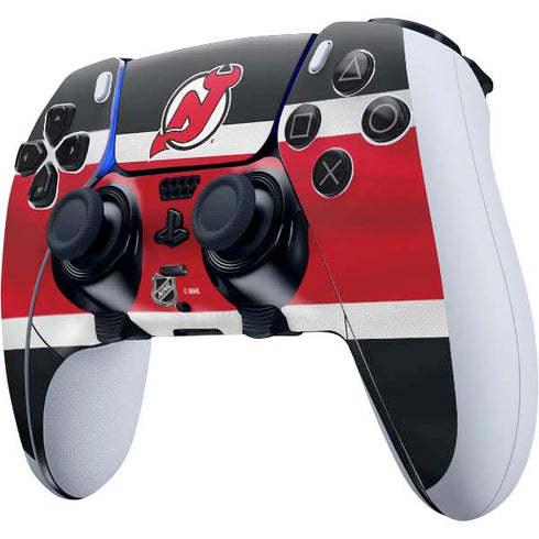 NHL New Jersey Devils Jersey PS5 DualSense Edge Pro Controller Skin