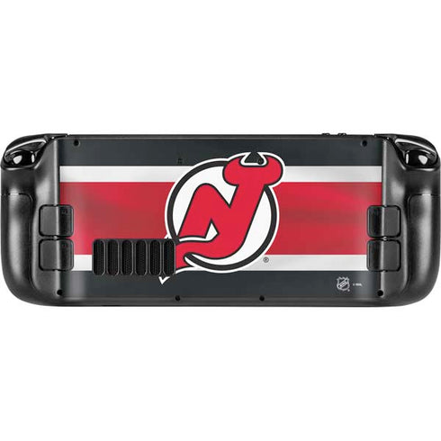 NHL New Jersey Devils Jersey Steam Deck Handheld Gaming Computer OLED Skin