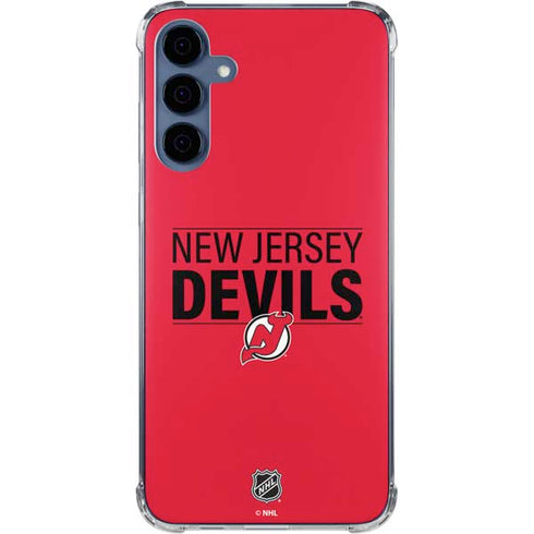 NHL New Jersey Devils Lineup Galaxy A55 5G Clear Case