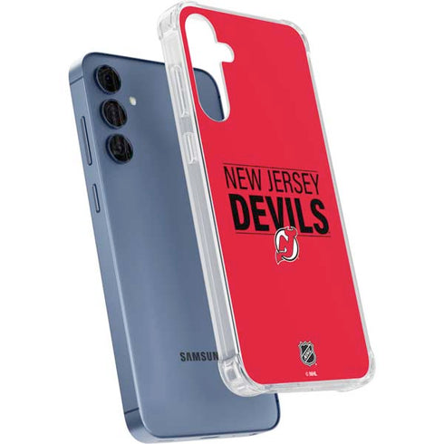 NHL New Jersey Devils Lineup Galaxy A55 5G Clear Case