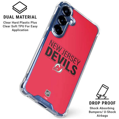 NHL New Jersey Devils Lineup Galaxy S25 Clear Case