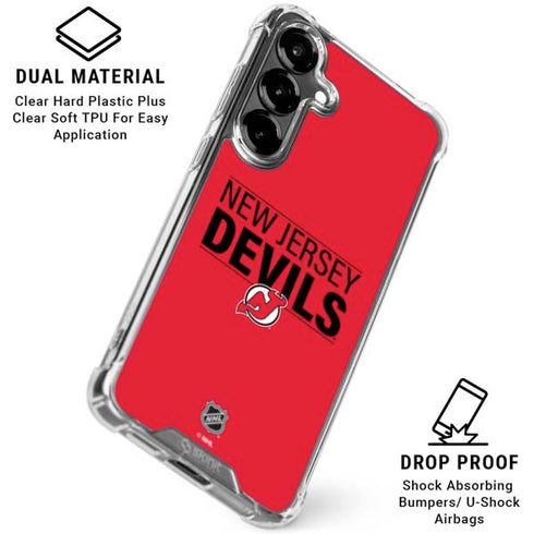 NHL New Jersey Devils Lineup Galaxy S26 Plus Clear Case