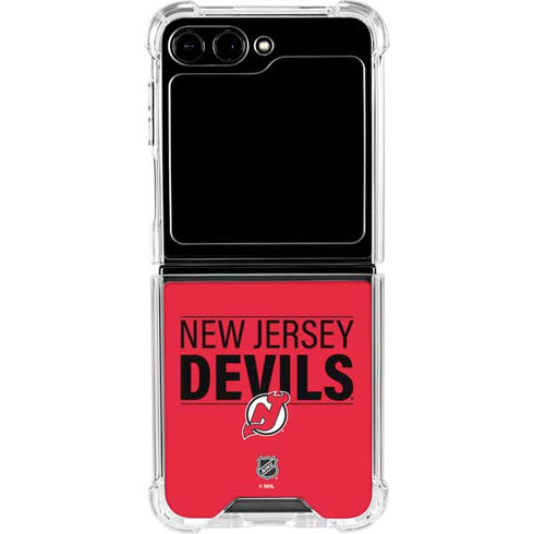 NHL New Jersey Devils Lineup Galaxy Z Flip6 Clear Case