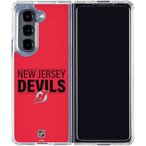 NHL New Jersey Devils Lineup Galaxy Z Fold5 5G Clear Case