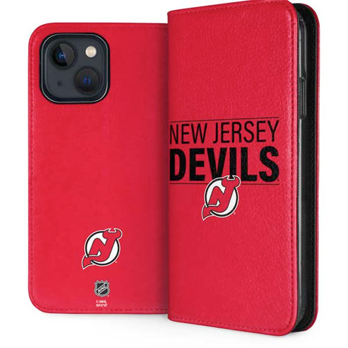 NHL New Jersey Devils Lineup iPhone 15 Plus Folio Case