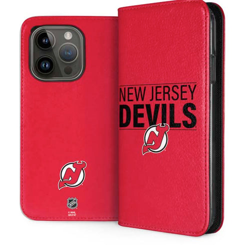 NHL New Jersey Devils Lineup iPhone 15 Pro Folio Case
