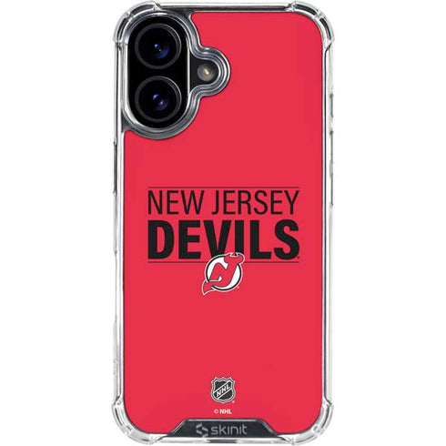 NHL New Jersey Devils Lineup iPhone 16 Clear Case