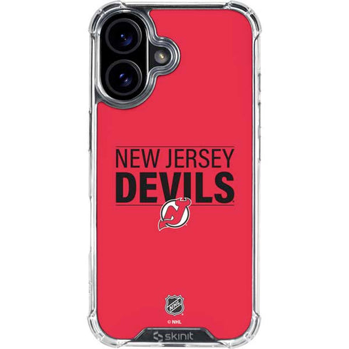 NHL New Jersey Devils Lineup iPhone 16 Plus Clear Case