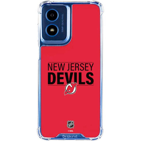 NHL New Jersey Devils Lineup Moto G 5G (2024) Clear Case