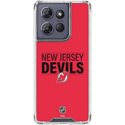 NHL New Jersey Devils Lineup Moto G Play 5G (2025) Clear Case
