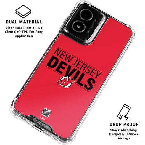 NHL New Jersey Devils Lineup Moto G Power 5G (2024) Clear Case