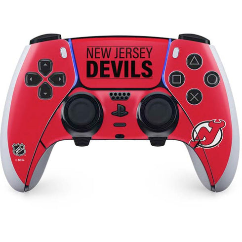 NHL New Jersey Devils Lineup PS5 DualSense Edge Pro Controller Skin