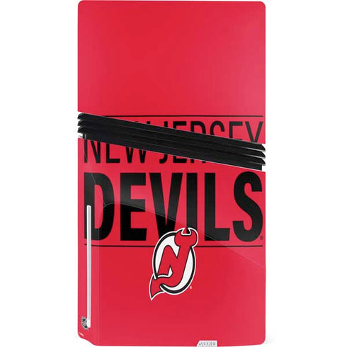 NHL New Jersey Devils Lineup PS5 Pro Disk Console Skin