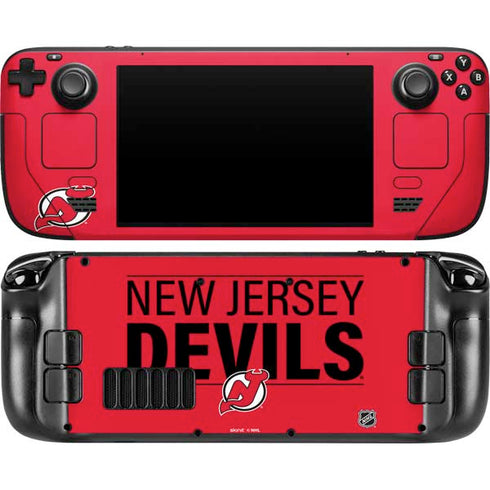 NHL New Jersey Devils Lineup Steam Deck Handheld Gaming Computer OLED Skin