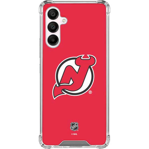 NHL New Jersey Devils Solid Background Galaxy A16 5G Clear Case