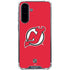 NHL New Jersey Devils Solid Background Galaxy A36 5G Clear Case