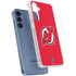 NHL New Jersey Devils Solid Background Galaxy A55 5G Clear Case