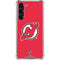 NHL New Jersey Devils Solid Background Galaxy S24 FE Clear Case