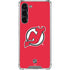 NHL New Jersey Devils Solid Background Galaxy S24 FE Clear Case