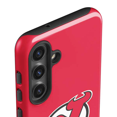 NHL New Jersey Devils Solid Background Galaxy S25 Impact Case