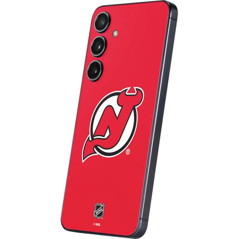 NHL New Jersey Devils Solid Background Galaxy S25 Plus Skin