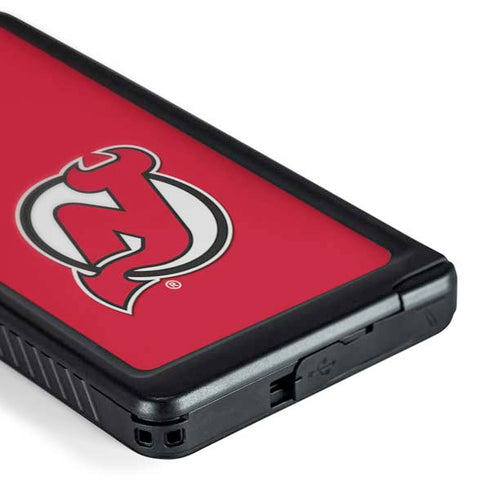 NHL New Jersey Devils Solid Background Galaxy S24 Ultra Waterproof Case