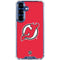 NHL New Jersey Devils Solid Background Galaxy S25 FE Clear Case