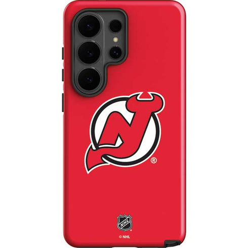 NHL New Jersey Devils Solid Background Galaxy S26 Ultra Impact Case
