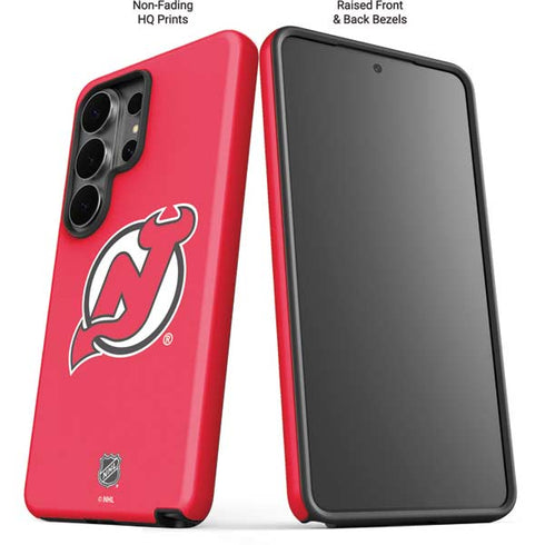 NHL New Jersey Devils Solid Background Galaxy S26 Ultra Impact Case