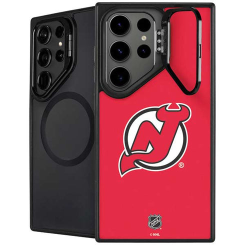 NHL New Jersey Devils Solid Background Galaxy S26 Ultra Kickstand Case
