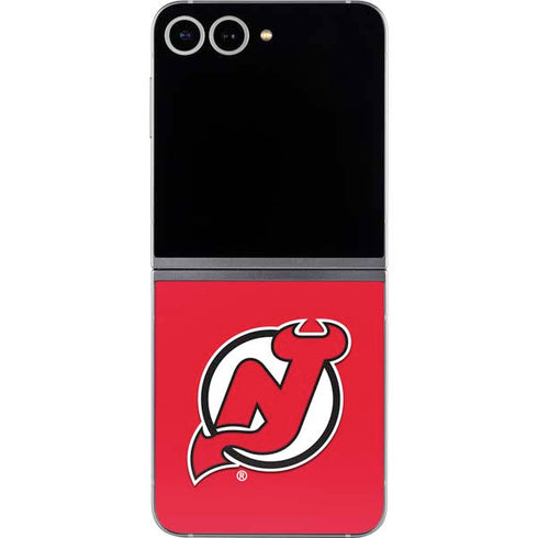 NHL New Jersey Devils Solid Background Galaxy Z Flip6 Skin