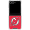 NHL New Jersey Devils Solid Background Galaxy Z Flip7 Clear Case