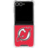 NHL New Jersey Devils Solid Background Galaxy Z Flip7 Clear Case