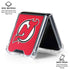 NHL New Jersey Devils Solid Background Galaxy Z Flip7 Clear Case
