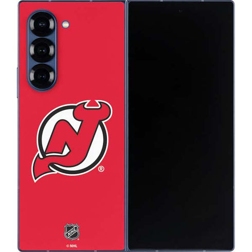 NHL New Jersey Devils Solid Background Galaxy Z Fold6 Skin