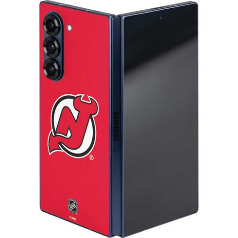 NHL New Jersey Devils Solid Background Galaxy Z Fold6 Skin