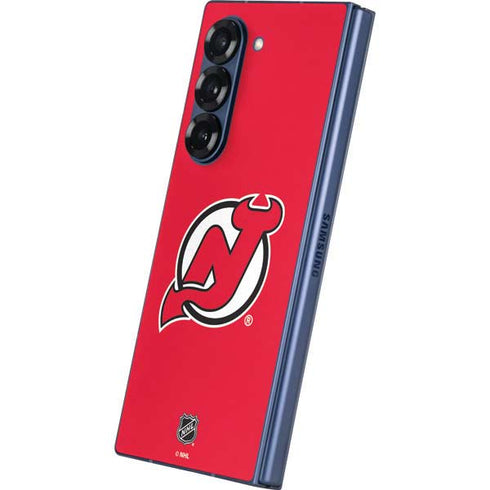 NHL New Jersey Devils Solid Background Galaxy Z Fold6 Skin
