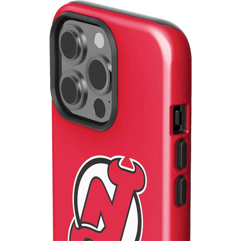 NHL New Jersey Devils Solid Background iPhone 15 Pro Impact Case